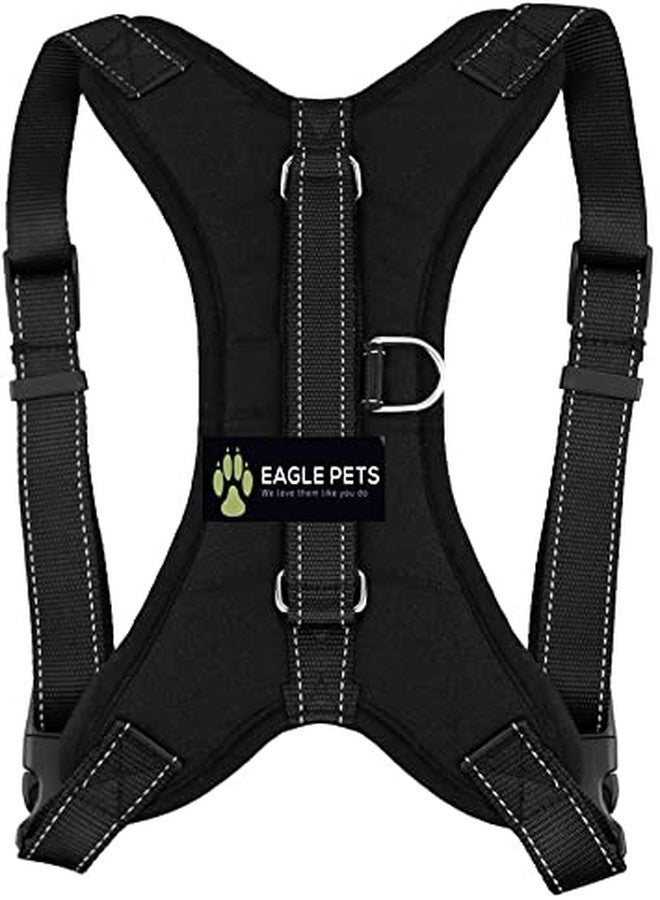 Eagle Pets No- Pull Dog Harness, Adjustable Reflective Harness for Dogs,Easy Control Handle, No Choke. Best for 14-28kg Dogs. (Black, Large) - Image 5